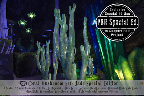 Second Life Marketplace - [CC] Coral Mushroom Set- Jade Special Edition